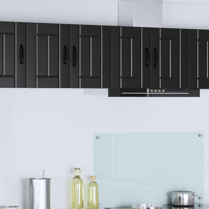 Wall Cabinet LUCCA 2 pcs Black Engineered Wood