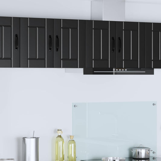 Wall Cabinet LUCCA 2 pcs Black Engineered Wood