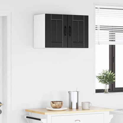 Wall Cabinet LUCCA 2 pcs Black Engineered Wood