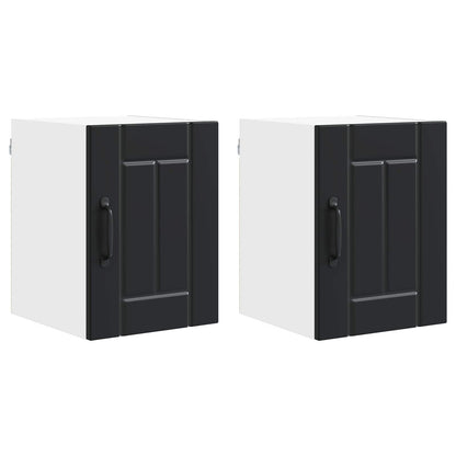 Wall Cabinet LUCCA 2 pcs Black 30 x 31 x 40 cm Engineered Wood