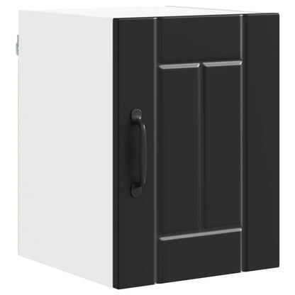 Wall Cabinet LUCCA 2 pcs Black Engineered Wood
