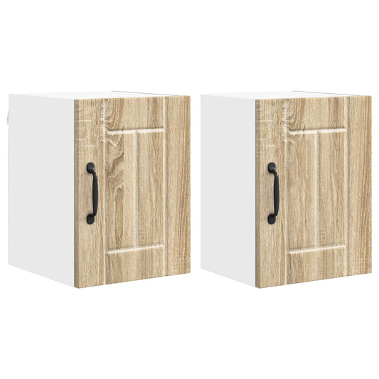 Wall Cabinet LUCCA 2 pcs Sonoma Oak Engineered Wood
