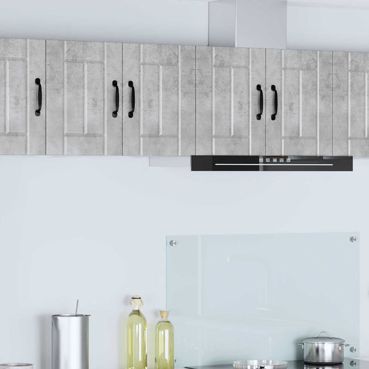 Wall Cabinet LUCCA 2 pcs Concrete Grey Engineered Wood