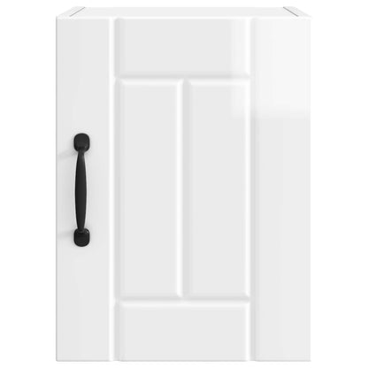 Wall Cabinet LUCCA 2 pcs High Gloss White Engineered Wood
