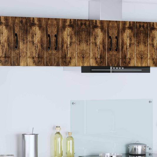 Wall Cabinet LUCCA 2 pcs Smoked Oak Engineered Wood