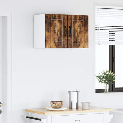 Wall Cabinet LUCCA 2 pcs Smoked Oak Engineered Wood