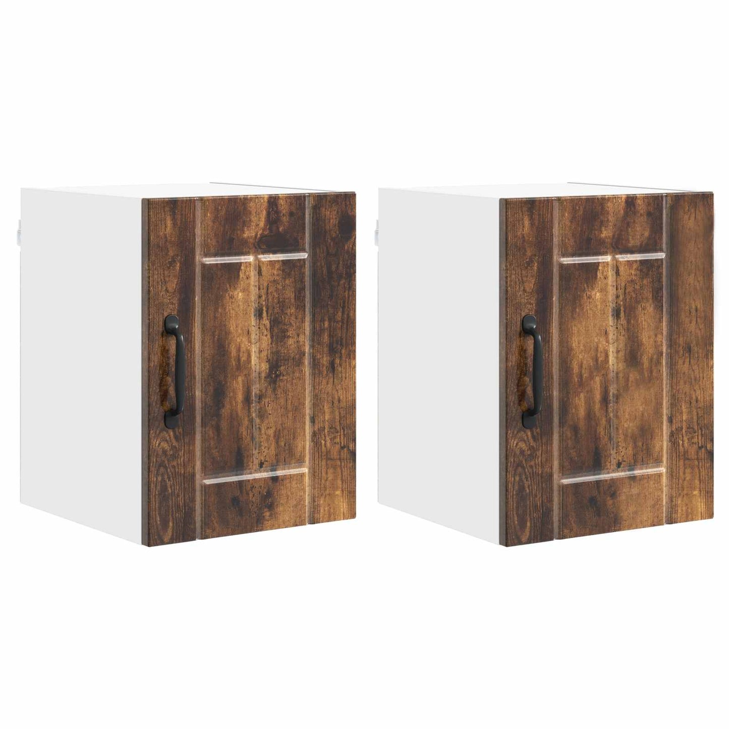 Wall Cabinet LUCCA 2 pcs Smoked Oak Engineered Wood
