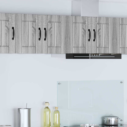 Wall Cabinet LUCCA 2 pcs Grey Sonoma Engineered Wood
