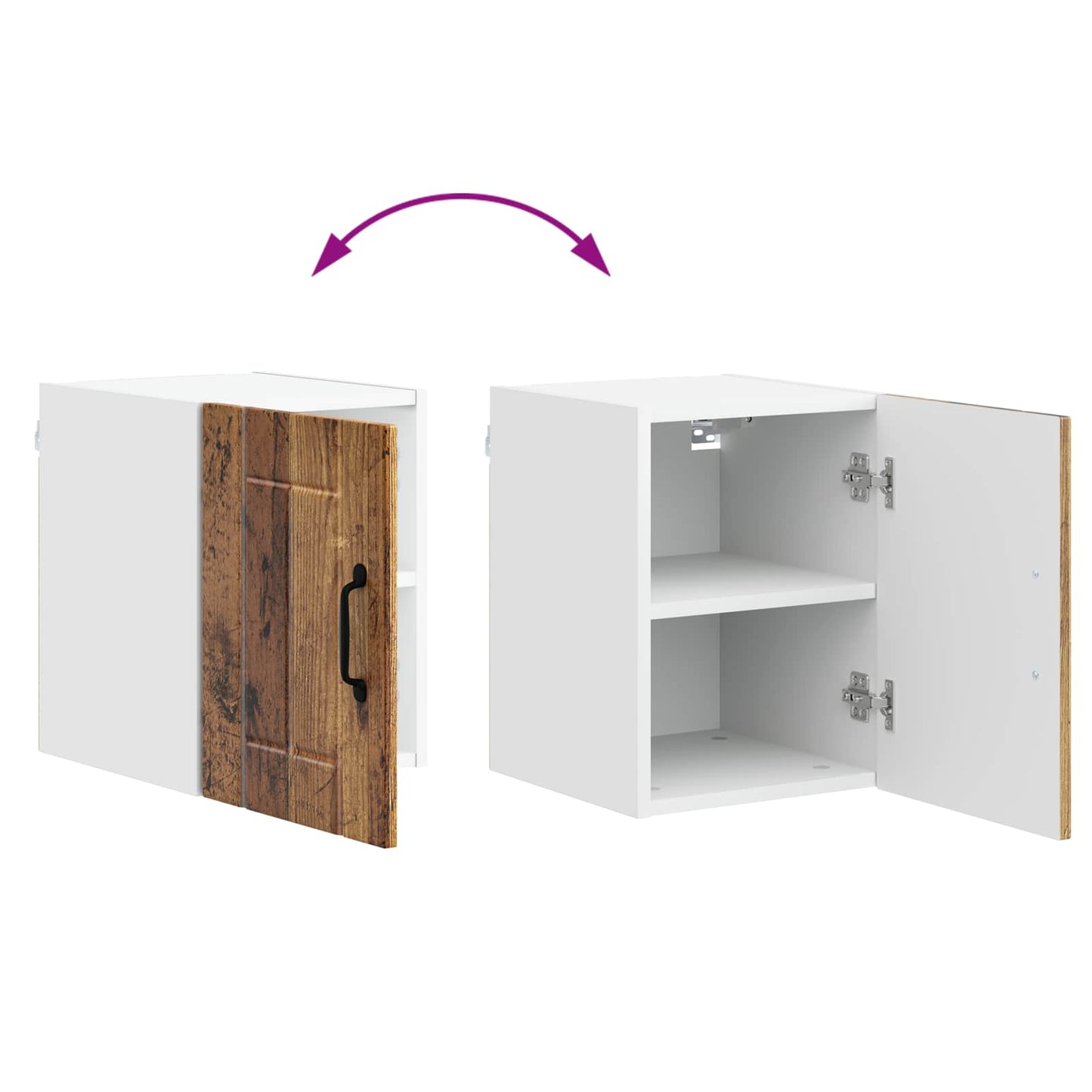 Wall Cabinet LUCCA 2 pcs Old Wood 30 x 31 x 40 cm