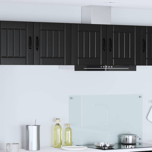 Wall Cabinet LUCCA 2 pcs Black Engineered Wood