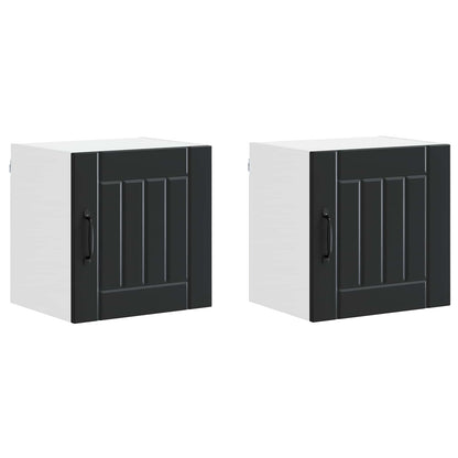 Wall Cabinet LUCCA 2 pcs Black 40 x 31 x 40 cm Engineered Wood