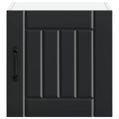 Wall Cabinet LUCCA 2 pcs Black Engineered Wood