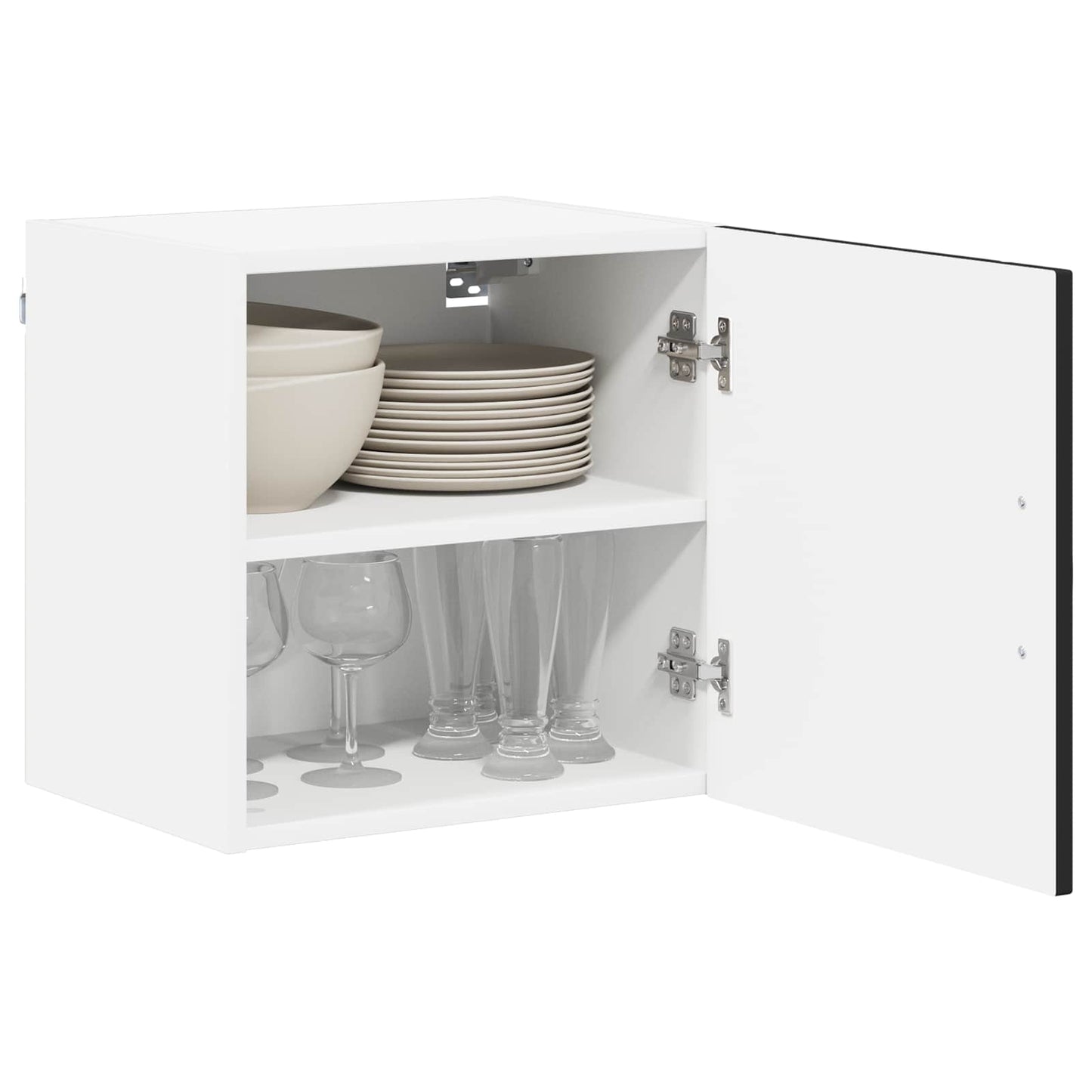 Wall Cabinet LUCCA 2 pcs Black Engineered Wood