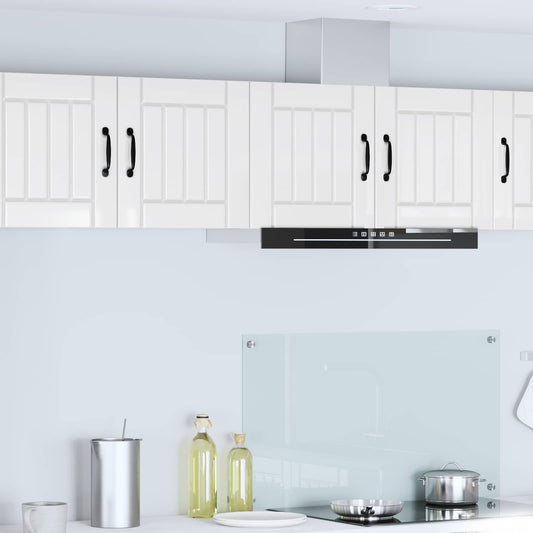 Wall Cabinet LUCCA 2 pcs High Gloss White Engineered Wood
