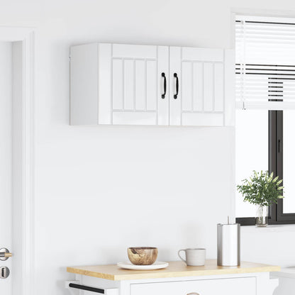 Wall Cabinet LUCCA 2 pcs High Gloss White 40 x 31 x 40 cm