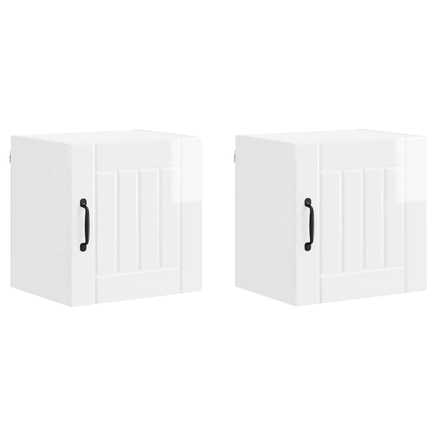 Wall Cabinet LUCCA 2 pcs High Gloss White 40 x 31 x 40 cm