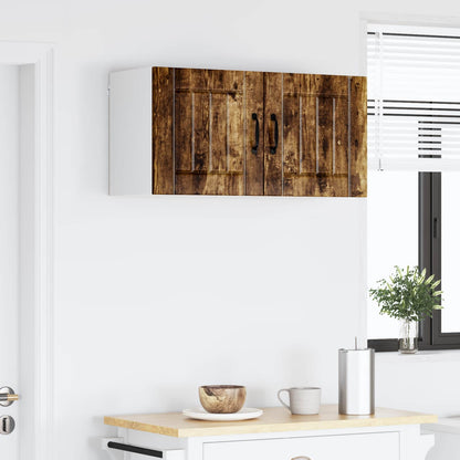 Wall Cabinet LUCCA 2 pcs Smoked Oak Engineered Wood