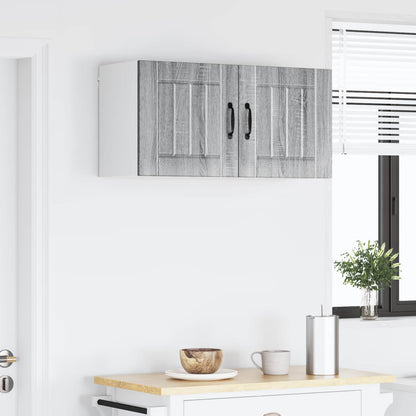 Wall Cabinet LUCCA 2 pcs Grey Sonoma Engineered Wood