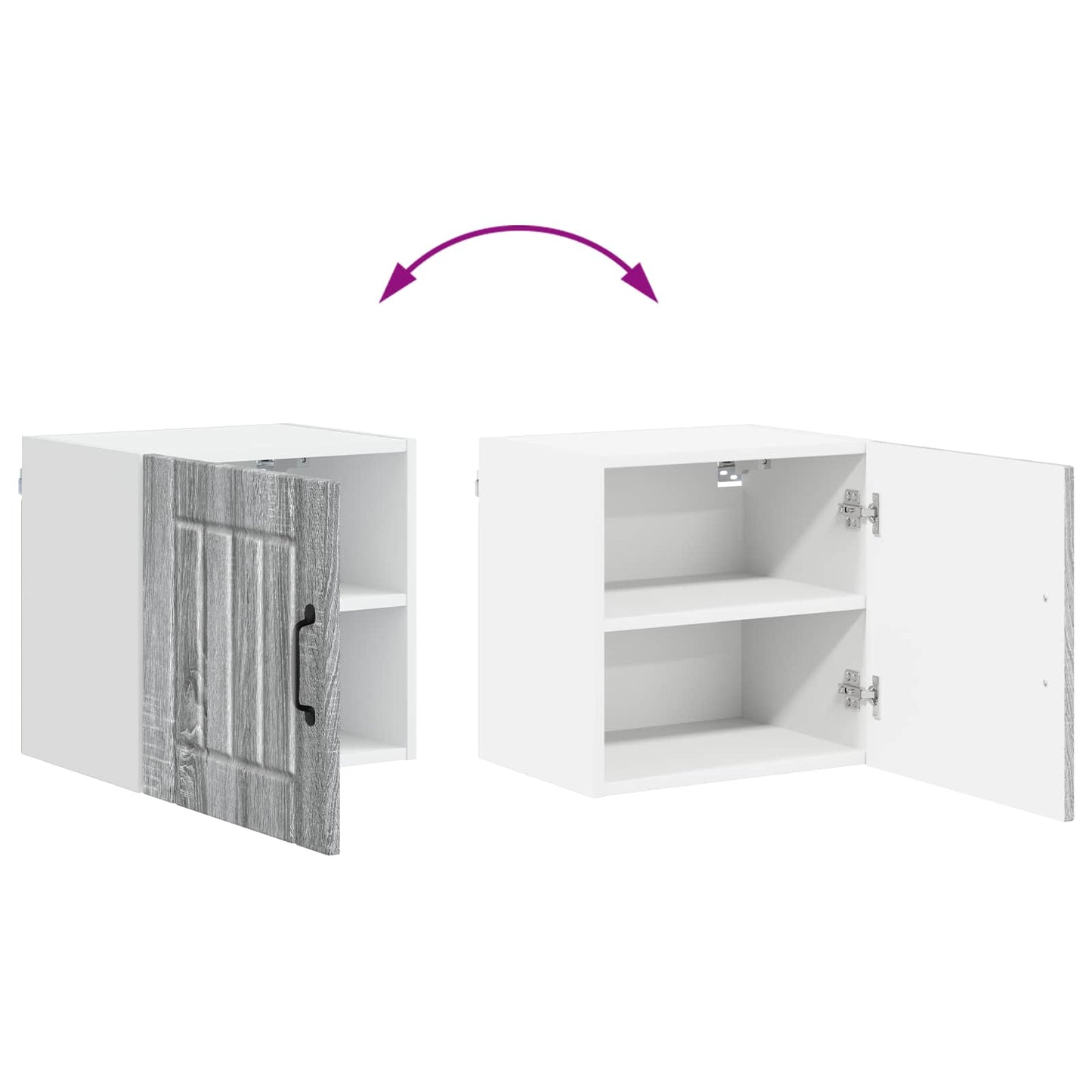 Wall Cabinet LUCCA 2 pcs Grey Sonoma 40 x 31 x 40 cm