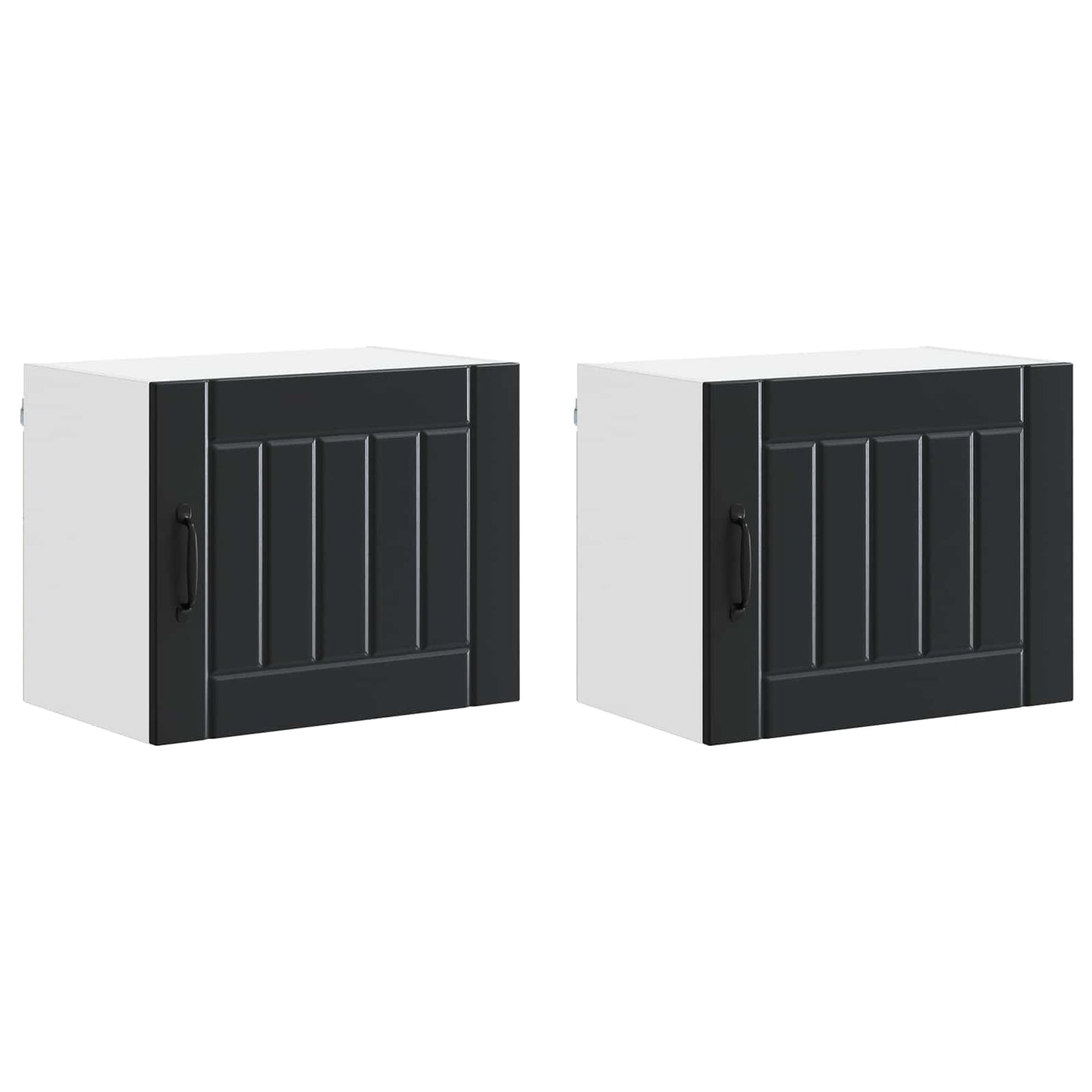 Wall Cabinet LUCCA 2 pcs Black 50 x 31 x 40 cm Engineered Wood