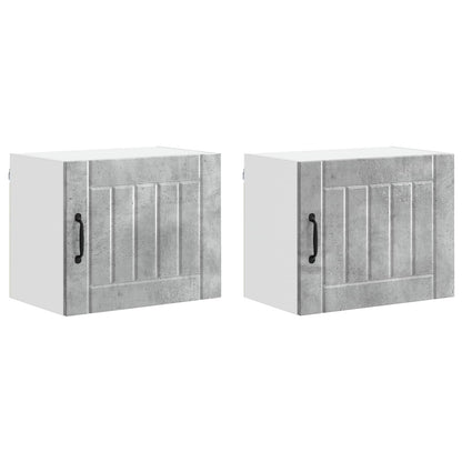 Wall Cabinet LUCCA 2 pcs Concrete Grey 50 x 31 x 40 cm
