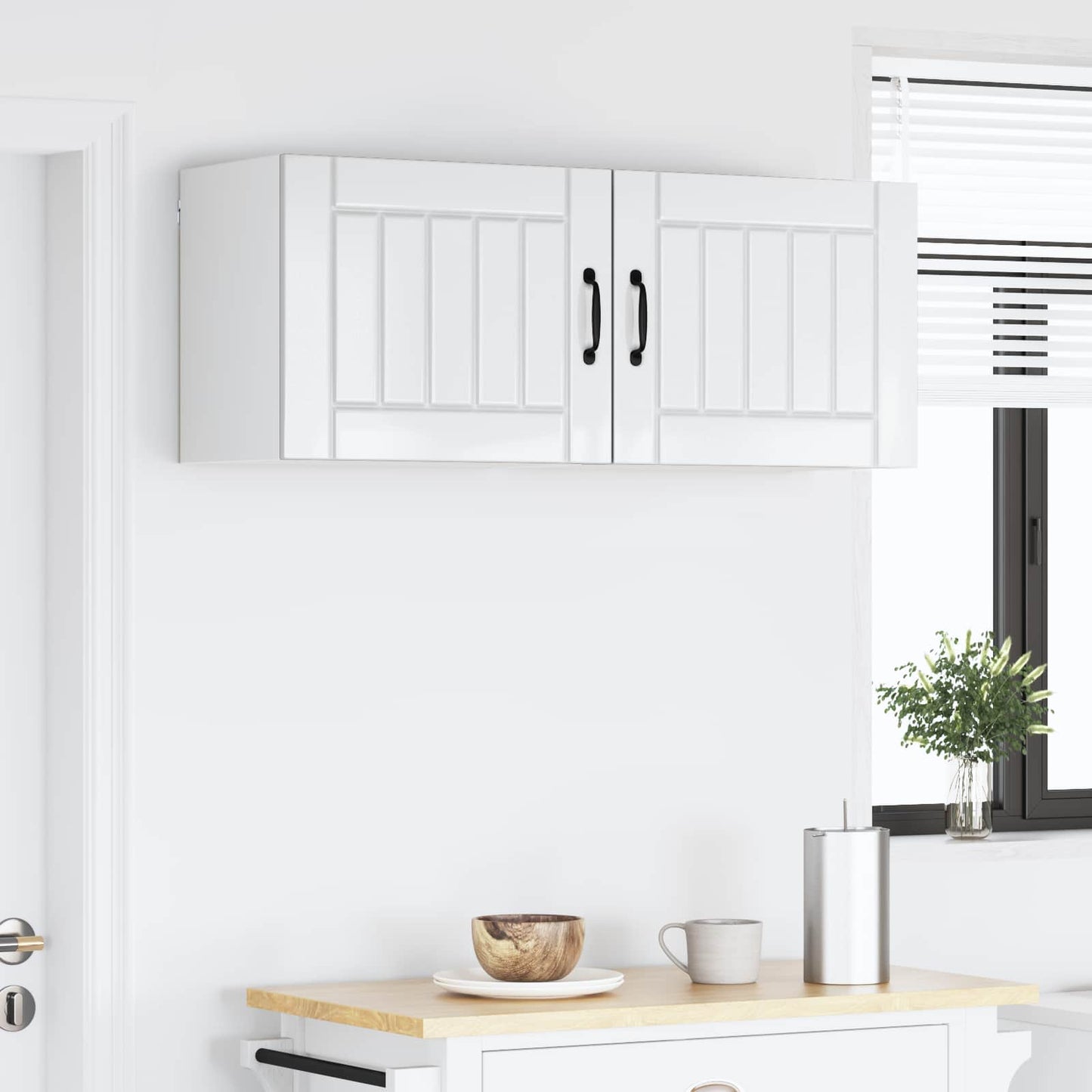 Wall Cabinet LUCCA 2 pcs High Gloss White 50 x 31 x 40 cm