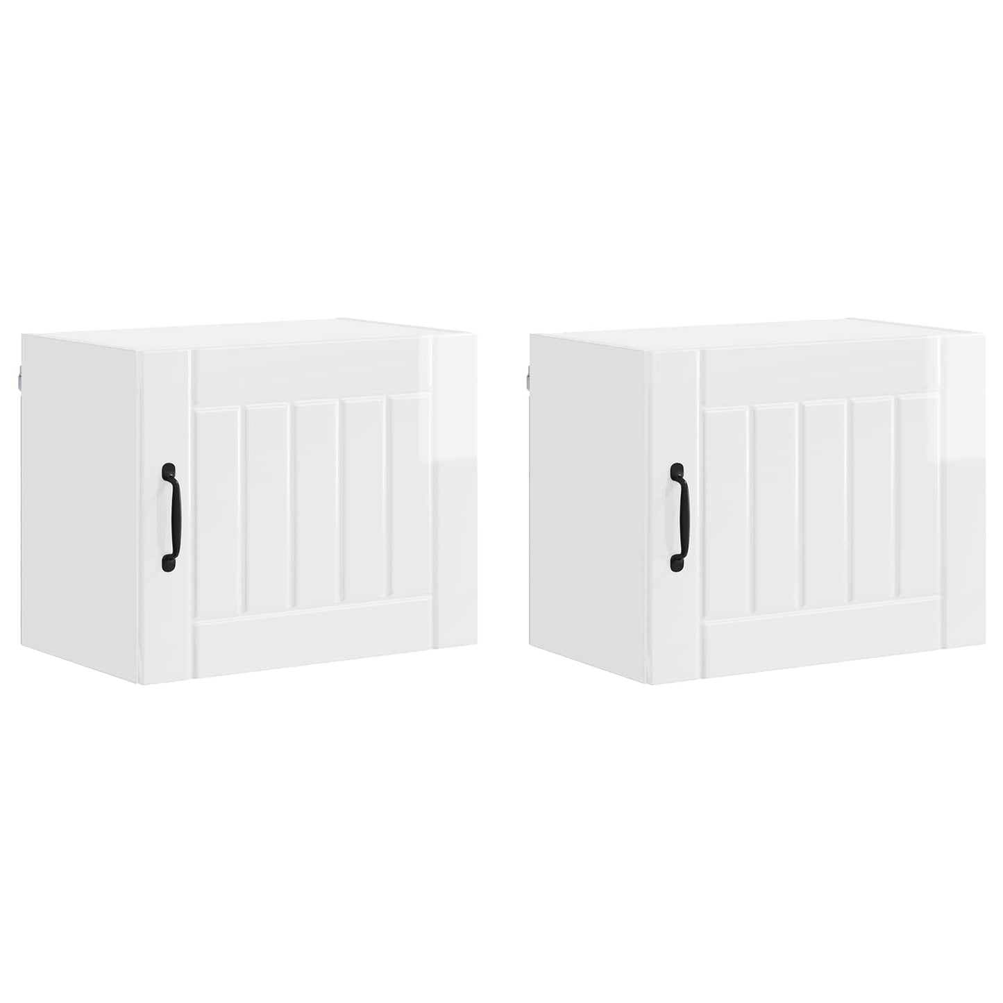 Wall Cabinet LUCCA 2 pcs High Gloss White 50 x 31 x 40 cm