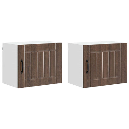 Wall Cabinet LUCCA 2 pcs Brown Oak 50 x 31 x 40 cm
