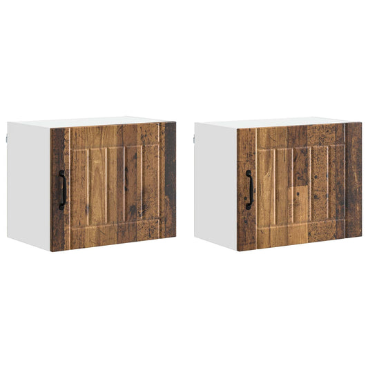 Wall Cabinet LUCCA 2 pcs Old Wood Engineered Wood