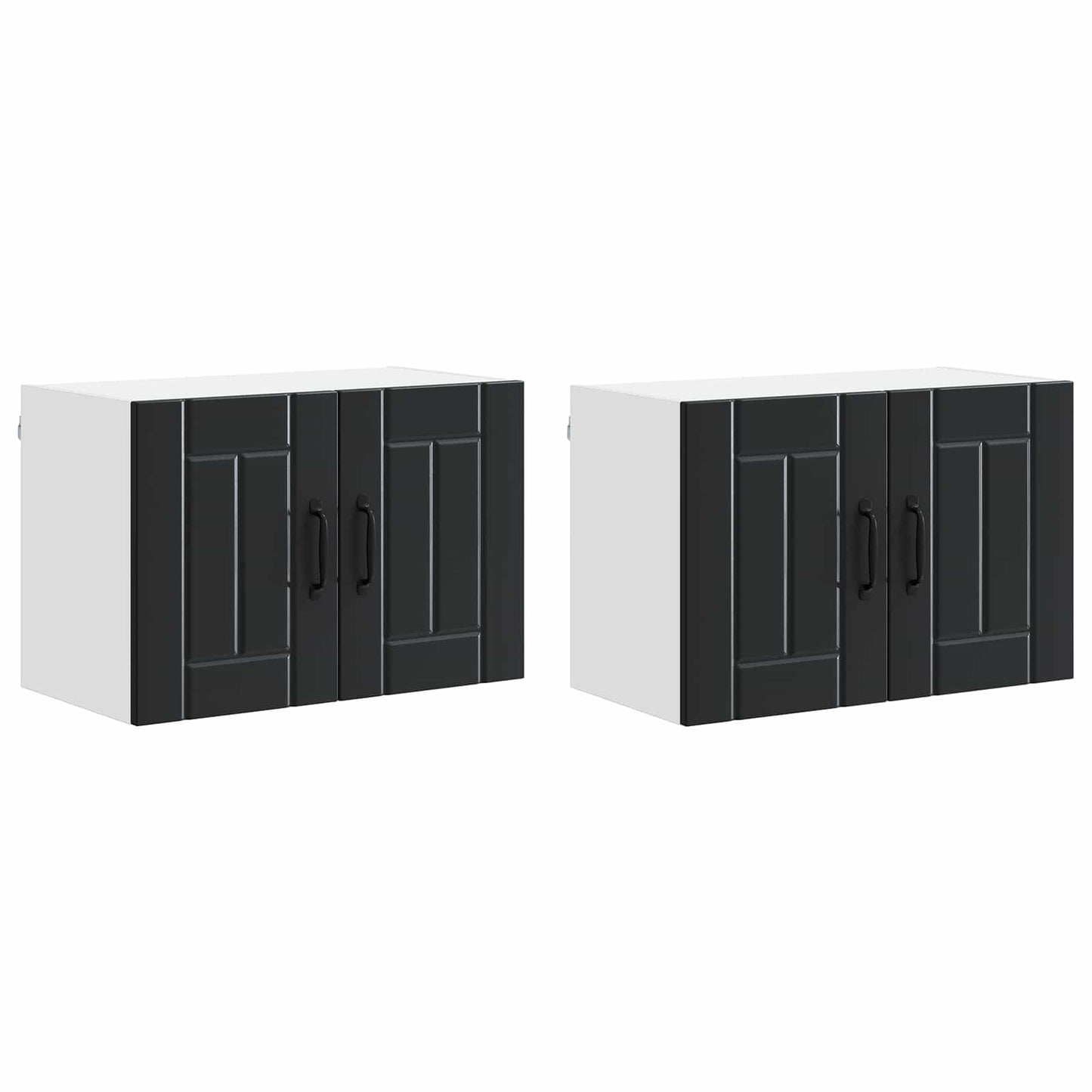 Wall Cabinet LUCCA 2 pcs Black 60 x 31 x 40 cm Engineered Wood