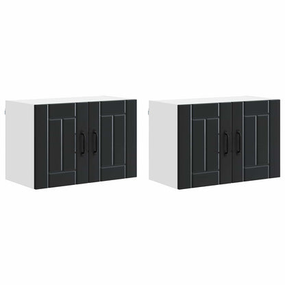 Wall Cabinet LUCCA 2 pcs Black 60 x 31 x 40 cm Engineered Wood