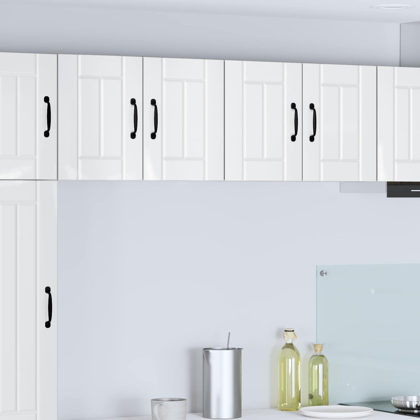 Wall Cabinet LUCCA 2 pcs High Gloss White 60 x 31 x 40 cm
