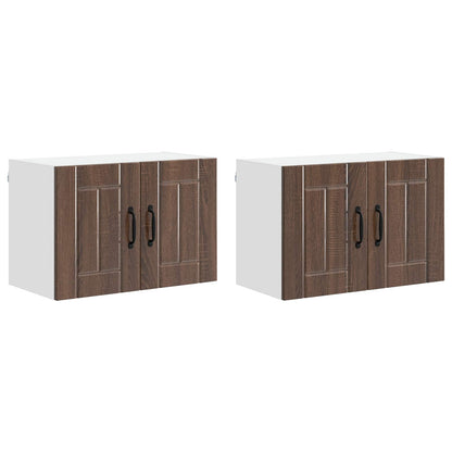 Wall Cabinet LUCCA 2 pcs Brown Oak 60 x 31 x 40 cm