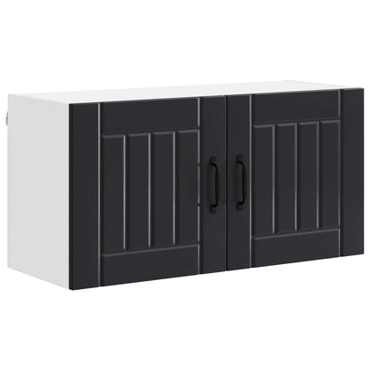 Wall Cabinet LUCCA Black 80 x 31 x 40 cm Engineered Wood