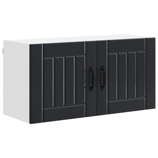 Wall Cabinet LUCCA Black 80 x 31 x 40 cm Engineered Wood