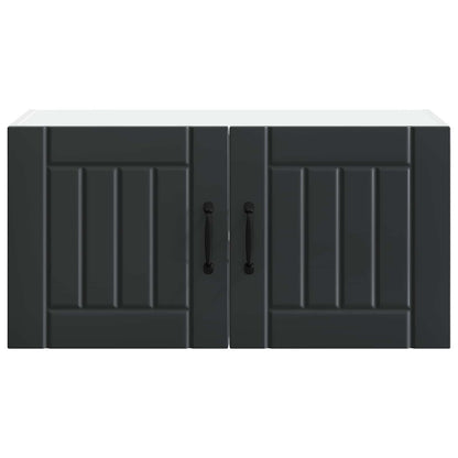 Wall Cabinet LUCCA Black 80 x 31 x 40 cm Engineered Wood