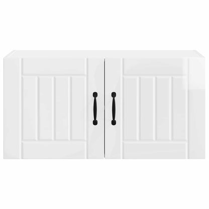 Wall Cabinet LUCCA High Gloss White 80 x 31 x 40 cm