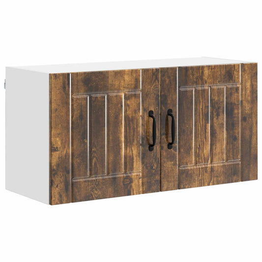 Wall Cabinet LUCCA Smoked Oak 80 x 31 x 40 cm Engineered Wood