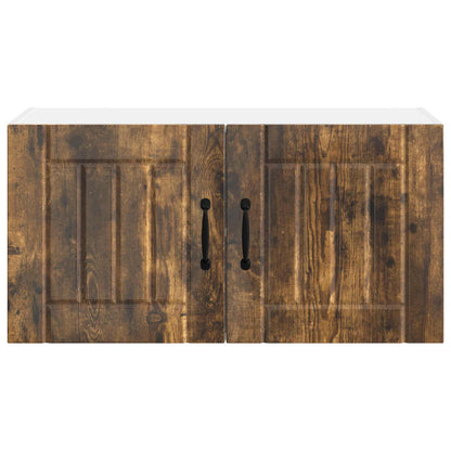 Wall Cabinet LUCCA Smoked Oak 80 x 31 x 40 cm Engineered Wood