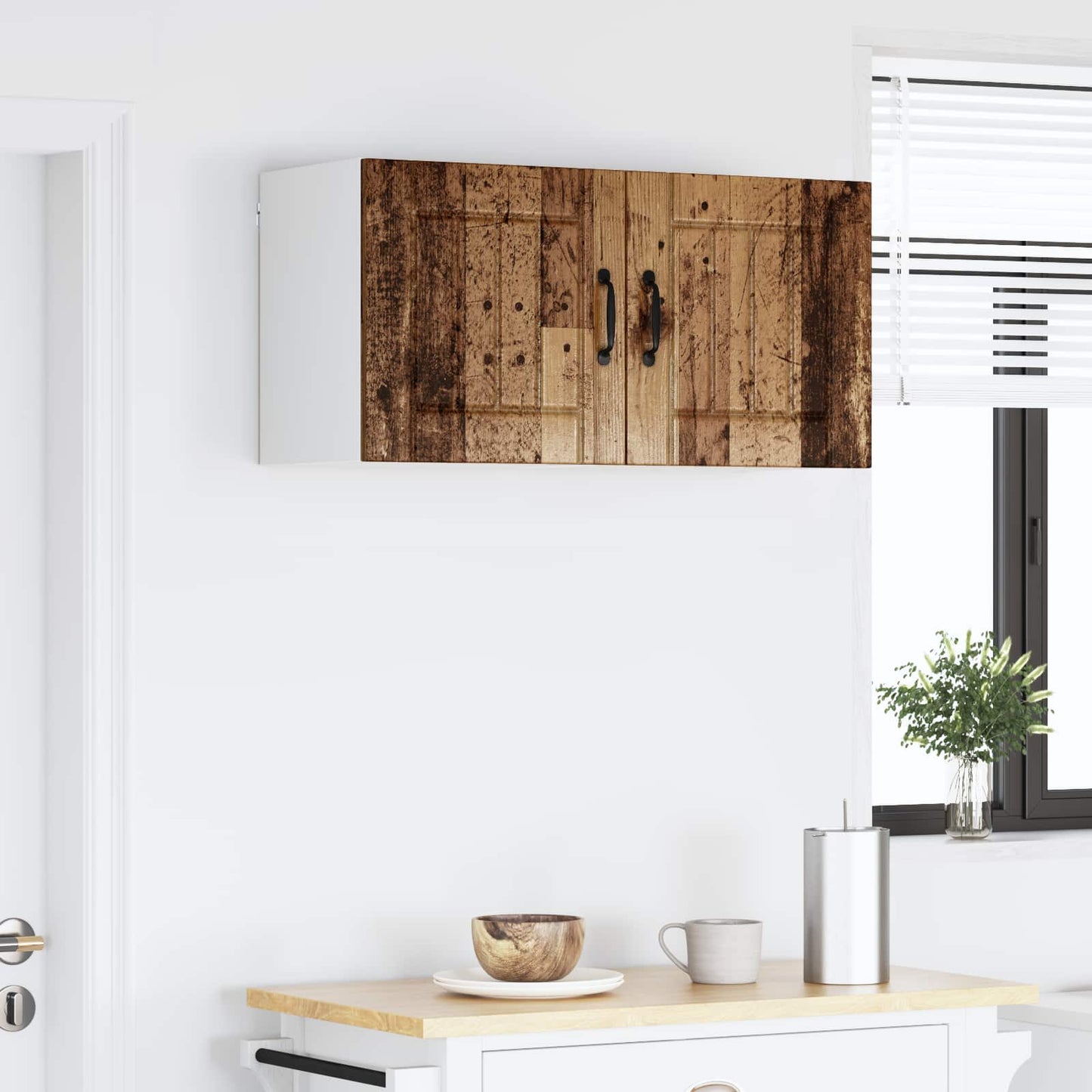 Wall Cabinet LUCCA Old Wood 80 x 31 x 40 cm Engineered Wood