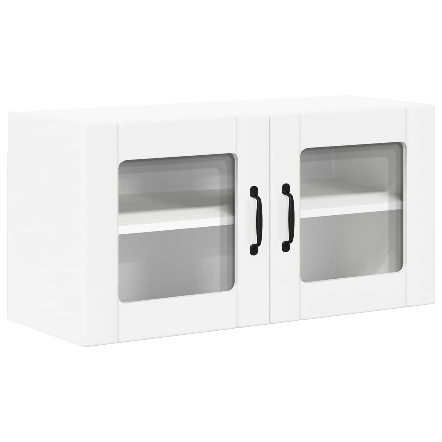 Wall Glass Cabinet LUCCA White 80 x 31 x 40 cm Engineered Wood