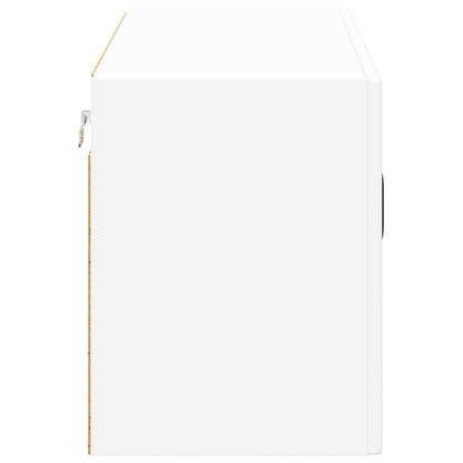 Wall Glass Cabinet LUCCA White 80 x 31 x 40 cm Engineered Wood