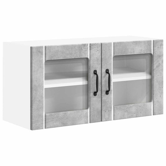 Wall Glass Cabinet LUCCA Concrete Grey 80 x 31 x 40 cm