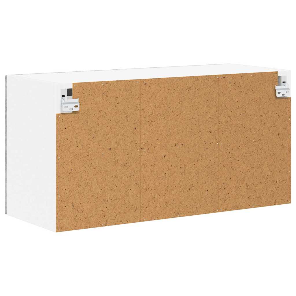 Wall Glass Cabinet LUCCA Concrete Grey 80 x 31 x 40 cm