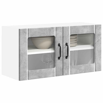 Wall Glass Cabinet LUCCA Concrete Grey 80 x 31 x 40 cm