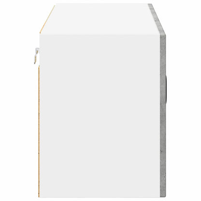 Wall Glass Cabinet LUCCA Concrete Grey 80 x 31 x 40 cm