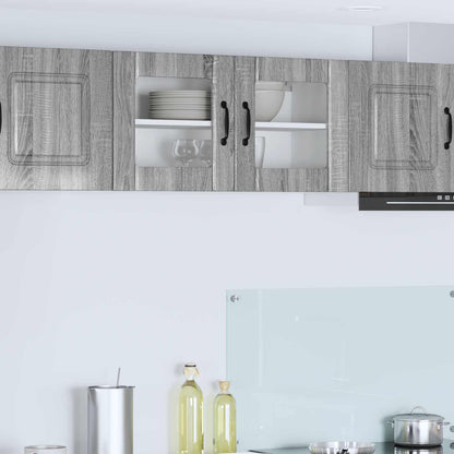 Wall Glass Cabinet LUCCA Grey Sonoma 80 x 31 x 40 cm