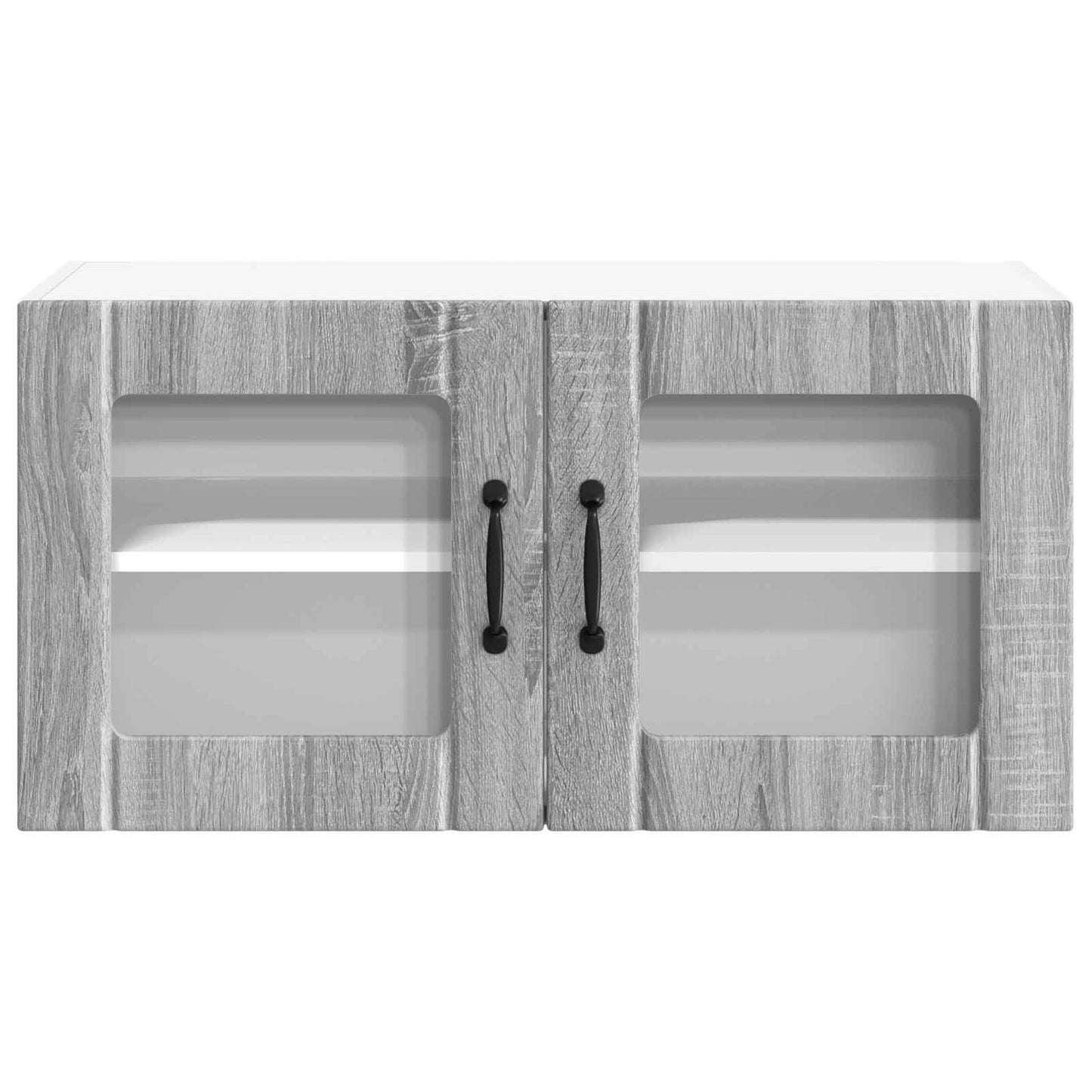 Wall Glass Cabinet LUCCA Grey Sonoma 80 x 31 x 40 cm