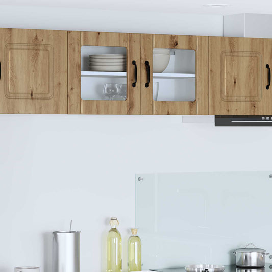 Wall Glass Cabinet LUCCA Artisan Oak 80 x 31 x 40 cm