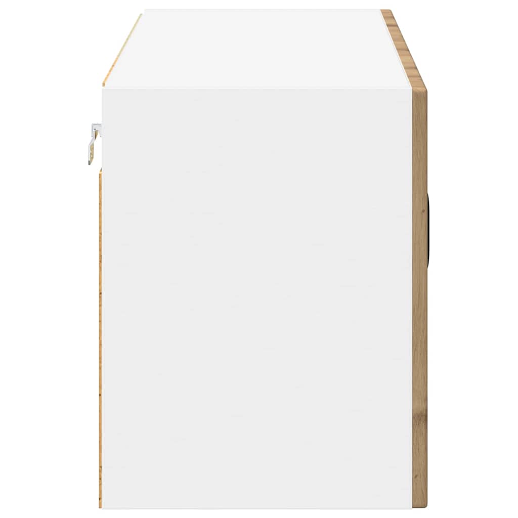 Wall Glass Cabinet LUCCA Artisan Oak 80 x 31 x 40 cm